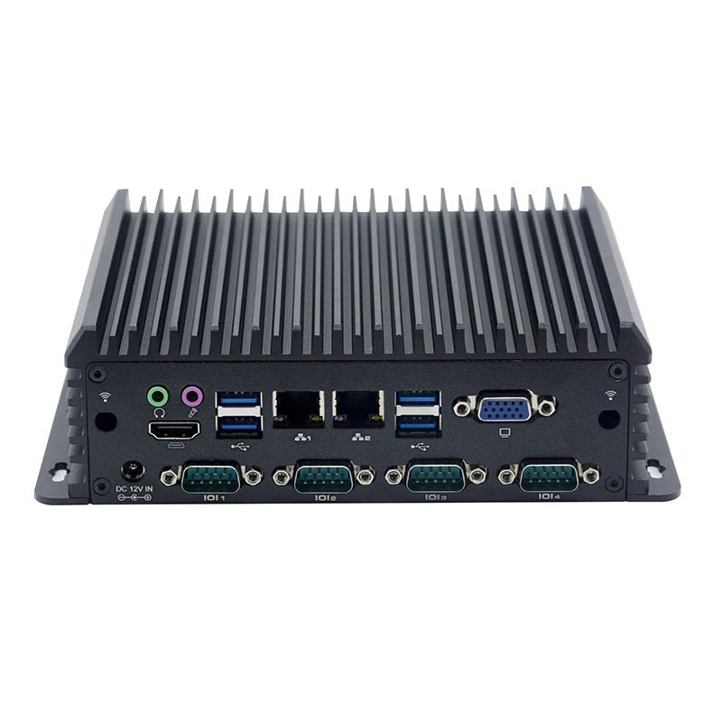 Fanless Industrie computer Mini pc intel Core 4th generation i3-5020u J1900 2,0 GHZ 6 COM 2 LAN WIN7 8 10 LINUX