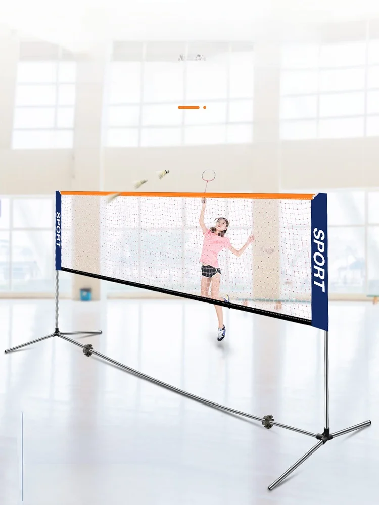 

Stainl Steel Badminton Net Frame Outdoor Home Simple Foldable Net Column Braet Stand for Sports Fitn Fans Supplies