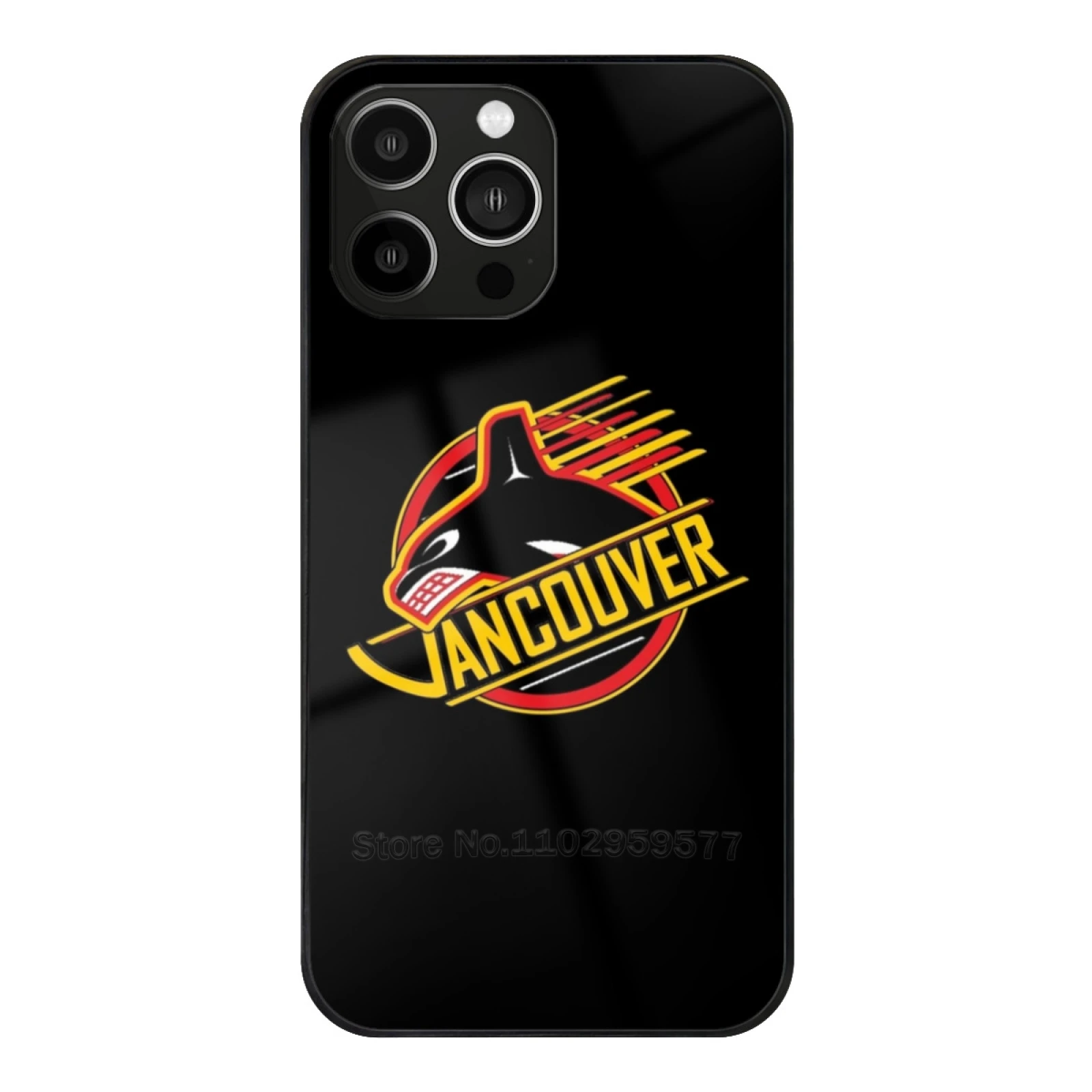 Rare Vancouver Hockey-Retro Canucks Glass Phone Case For Iphone 15 14 11 12 13 Pro Xr X 7 8 Xs Max 6S 5S Plus Cover Hockey Ice