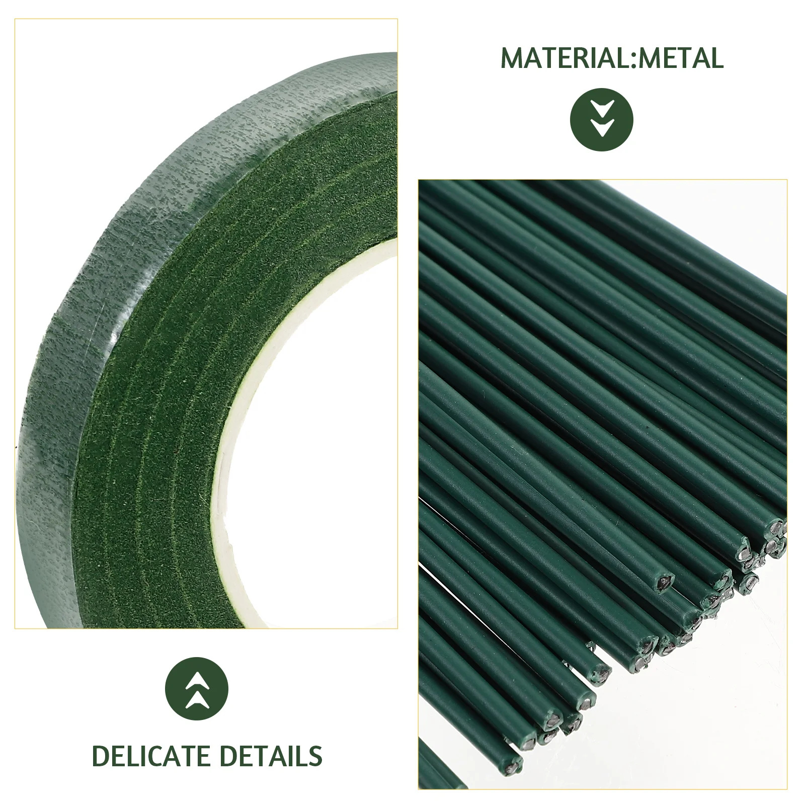 1 Set Diy Stems Metal Wire Floral Stem Support Artificial Flower Branches For Wedding Party Garden Decorations Flower Rod Kit