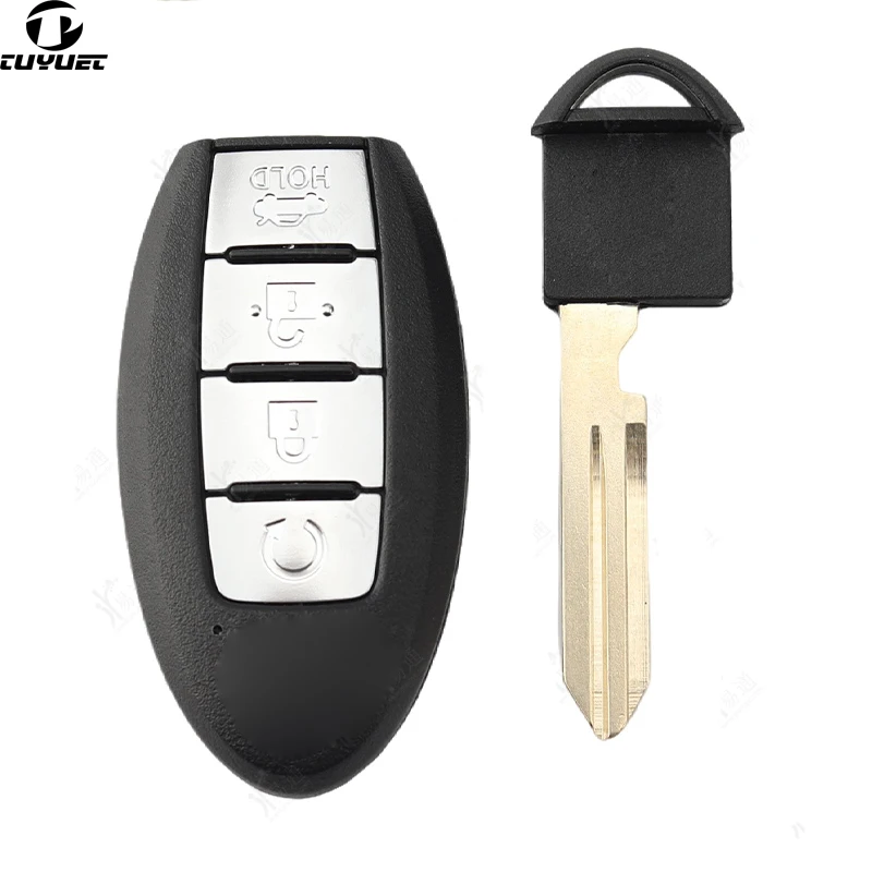 Smart Remote Key Shell for Nissan Teana Sylphy  2 3 4 Buttons With Emergency Insert Key Blade With Right Side Battery Clamp