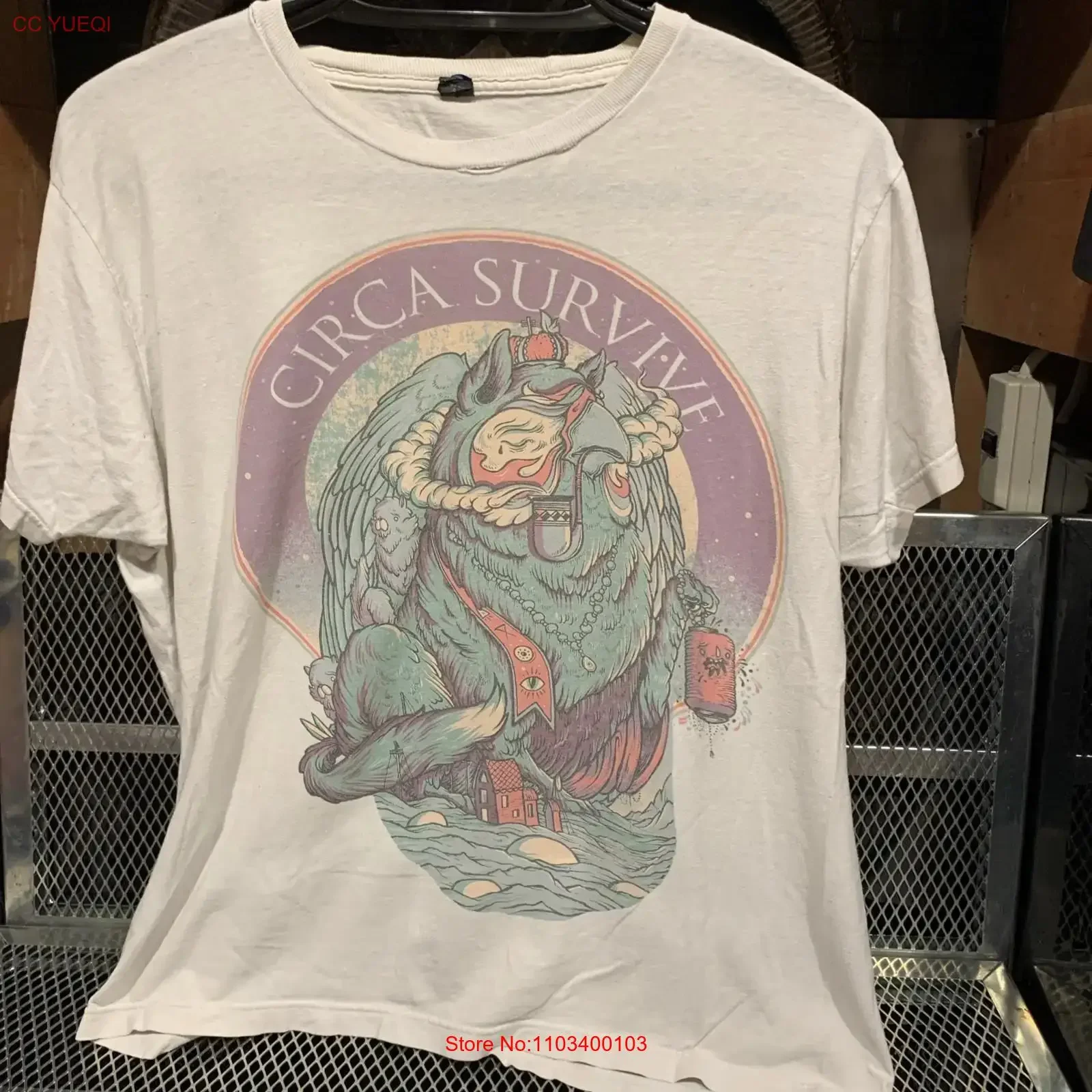 Camiseta de la banda de punk rock Circa Survive, blanca, talla completa S 5XL HD880, estilo vintage, lavada, elegante y cómoda, ropa de calle