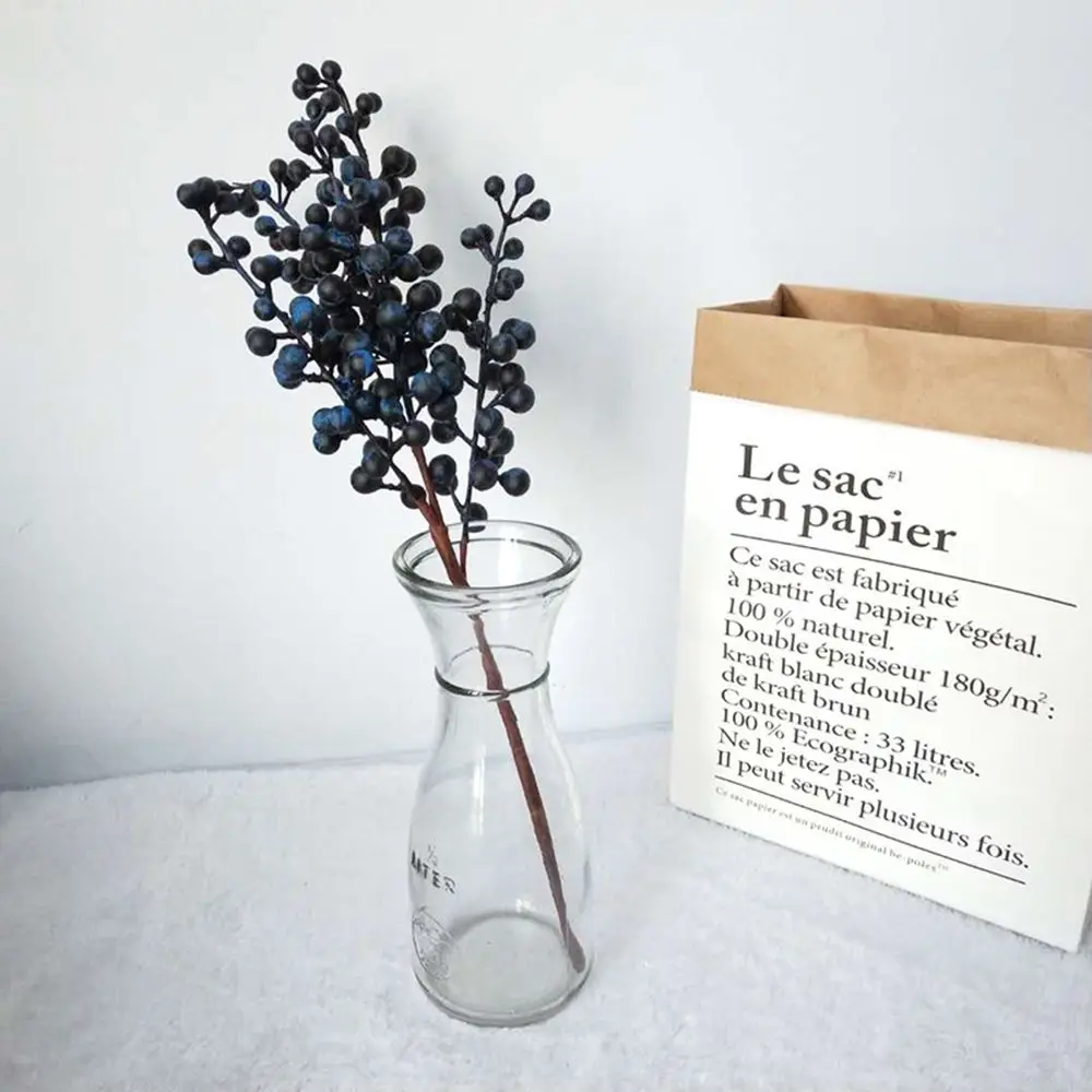 Bacca 5 رؤساء احتفالي السنة الجديدة شجرة حفلة عيد الميلاد الديكور زهرة اصطناعية التوت زهرة وهمية