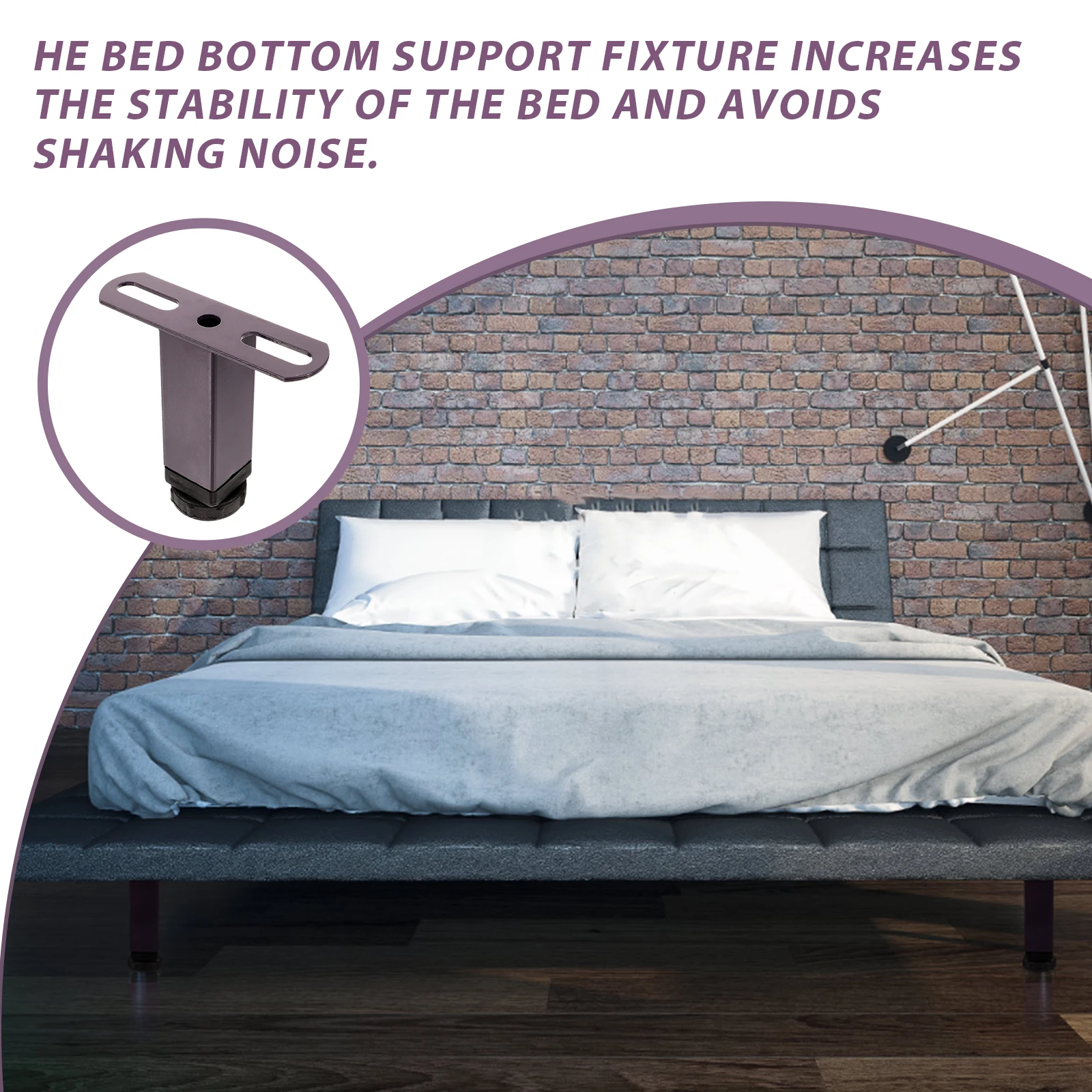 

4pcs Bed Support Frame 8 10cm Gray Telescopic Replacement Legs under Mattress Adjustable Furniture Supports Strong Load