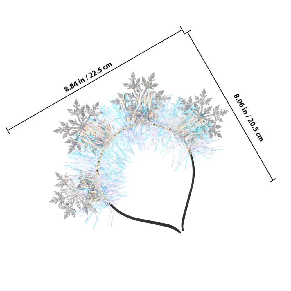 Snowflake Glitter Hair Bands for Women – Festive Holiday Headwear with Sparkling Snowflake Ornaments