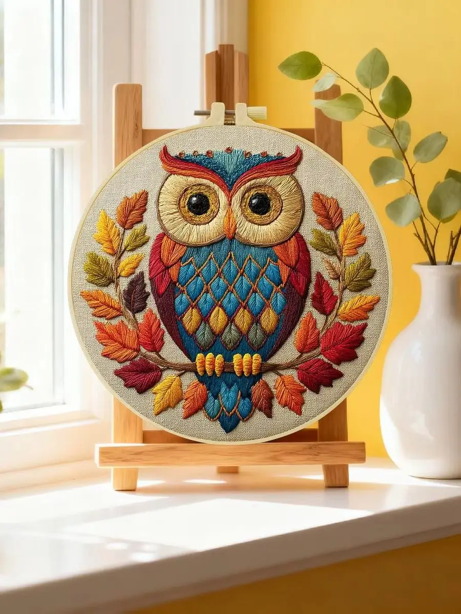 1 Stück 20X20CM/15X15CM 7,87/6,3 Zoll Garten-Stickerei-Starter-Kit DIY-Kit DIY-Stickerei-Set für Anfänger – Detail 6