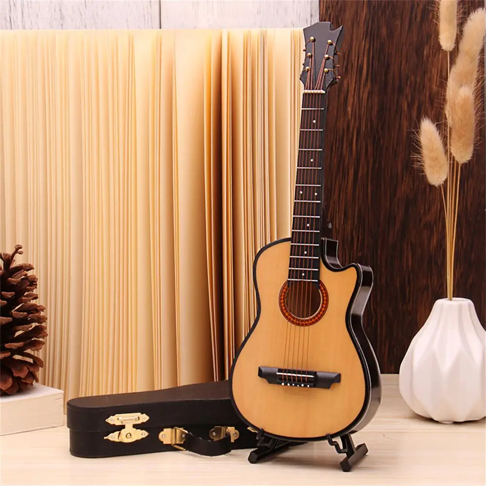 

Miniature Electric Guitar Model Ornaments Gifts Guitar Ornaments Guitar Scale Model Acoustic Guitar Toys Guitar Desk Decor
