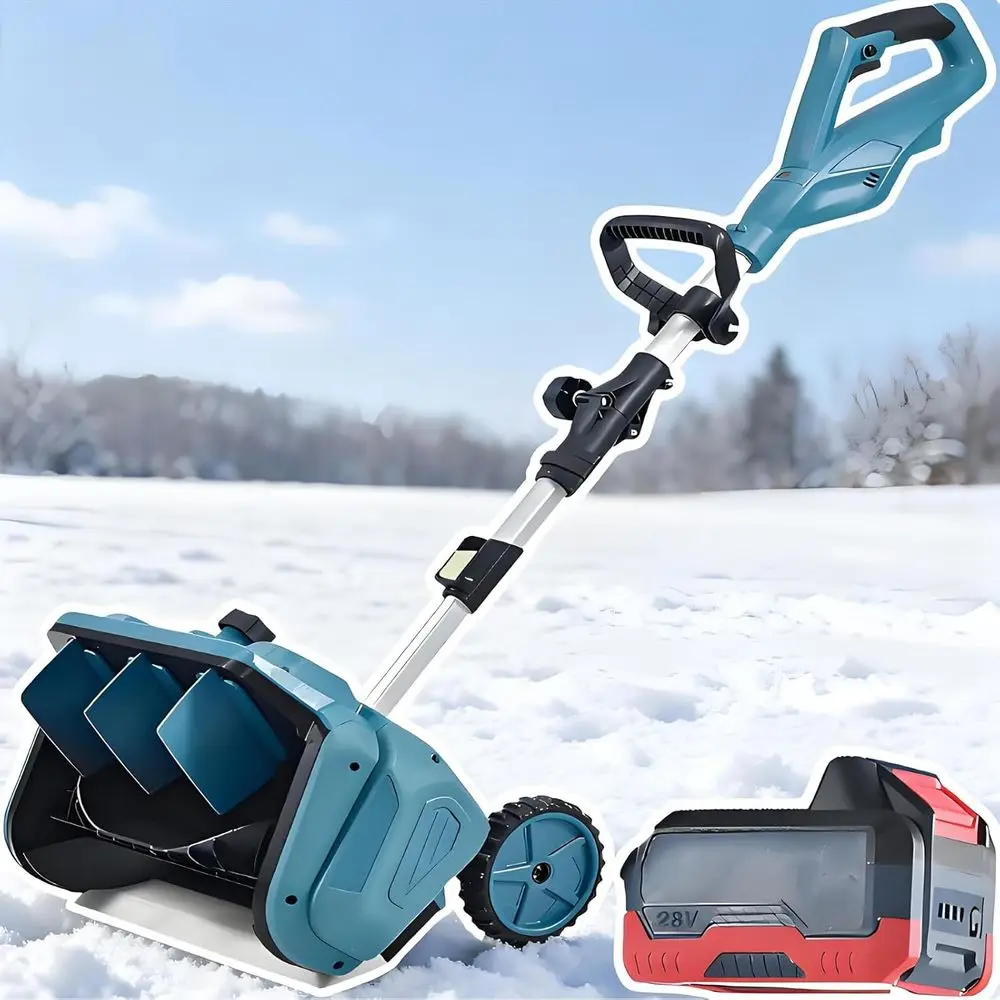 

Adjustable Electric Snow Shovel with 110-130cm Width, 20cm Throw Depth, and Sweeper Attachment