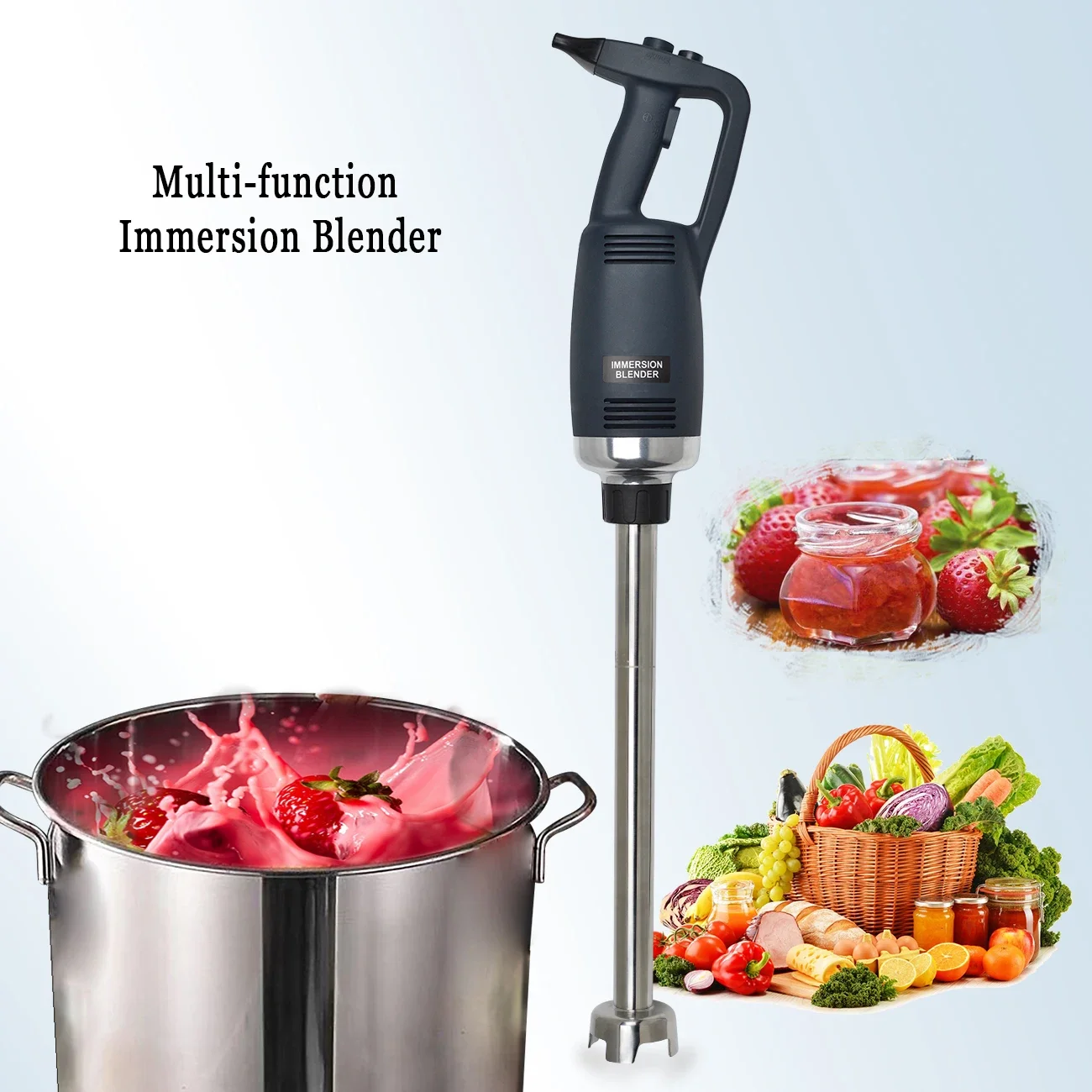 750W for 22Inch big powerful Electric Commercial Immersion Blender Variable Speed stick mixer for restaurant  blending soup