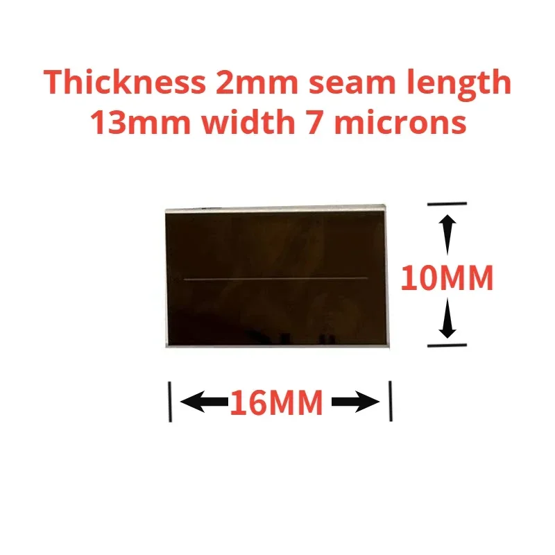 Length 13mm 7 Micron Glass Slit 16X10X2mm Substrate K9 Optical Glass for Single-Slit Diffraction Experiment
