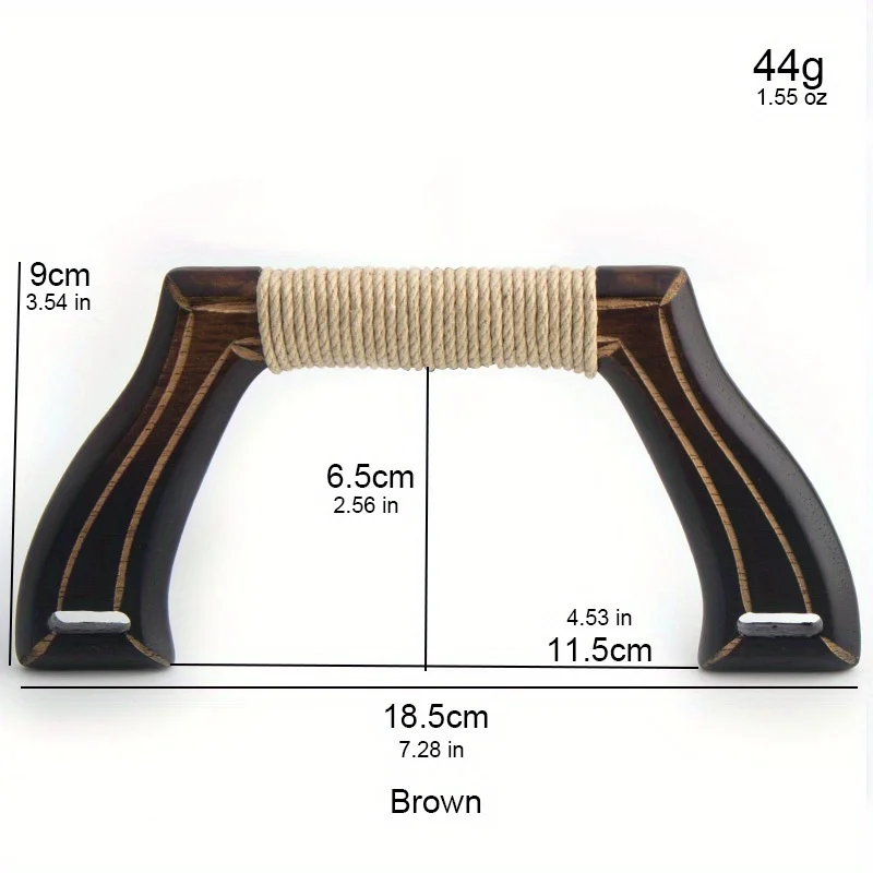 2PCS retro gradient wooden handbag handle, handbag wallet detachable flat arch, DIY handle birthday gift for family and friends