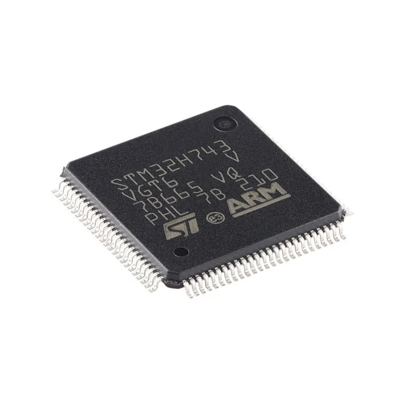 Original STM32H743VGT6, LQFP‑100 Package, ARM Cortex‑M7 Core 32‑Bit Microcontroller MCU