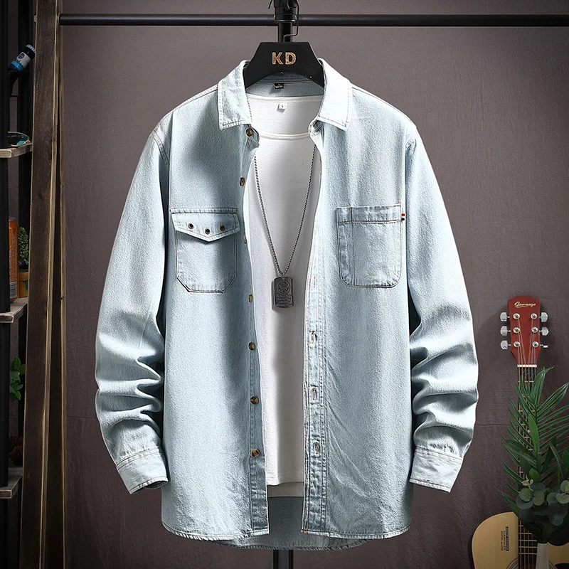 

Casual Long Sleeve Shirt Men's Streetwear Fashion Blouse Streetdress Hombre Male Clothing Summer Camisa Men's Shirts New Youth