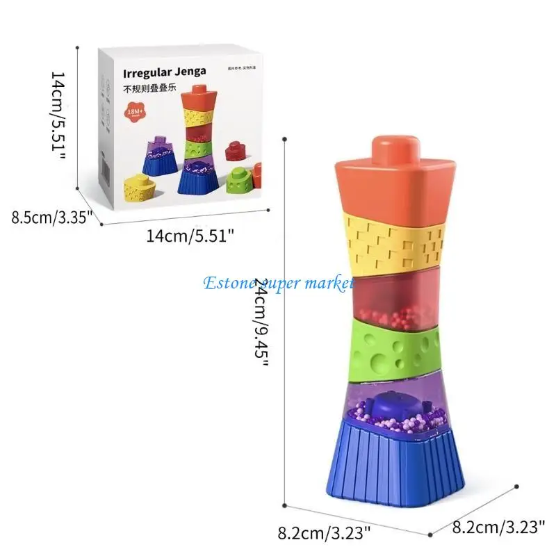 090B Criança Criando Educacional Education Blocks Irregular Blocks Blocos brinquedo para crianças empilhando o brinquedo