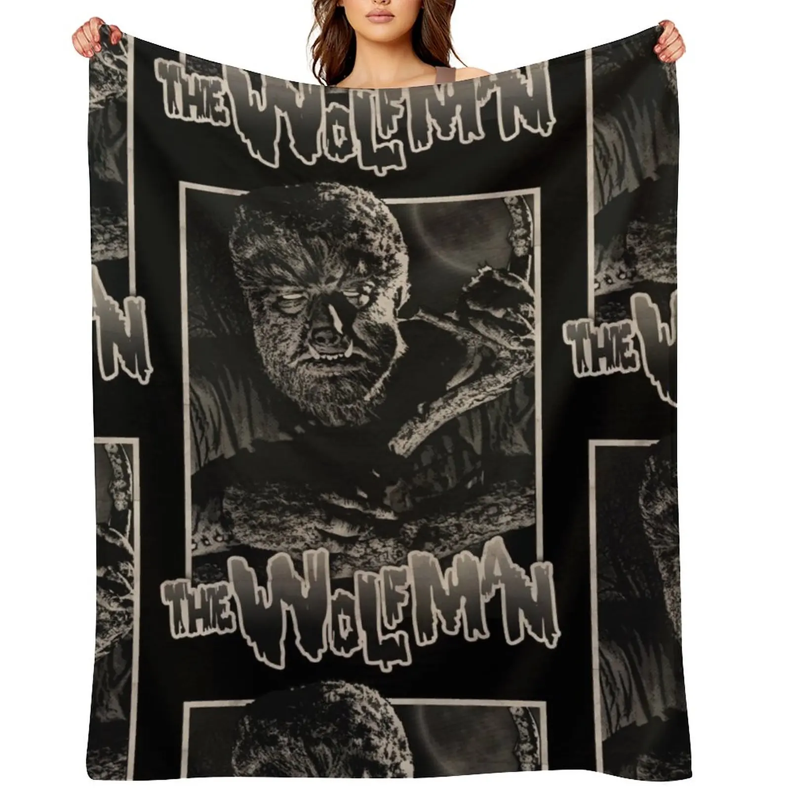 The Wolfman, wolfman, wolf man, werewolf Throw Blanket Picnic Shaggy Decorative Beds Warm Blankets