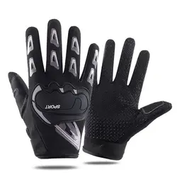 Luvas de motocicleta de dedo completo para homens e mulheres, antiderrapantes, táticas, ao ar livre, fitness, ciclismo, motociclista, equipamento de moto