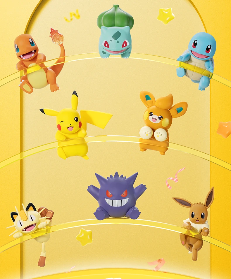 Pokemon Anime Action Figure Angel Party Serie Eevee Pikachu GENGAR Funism Echte Trendy Spielzeug Modell Ornament Figur Geschenk – Detail 1