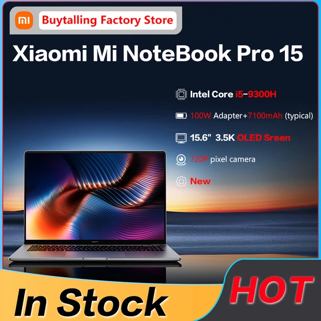 Original Xiaomi Mi NoteBook Pro 15 Laptop 15.6'' OLED Intel Core  i5-11300H/i7-11370H 16GB DDR4 512GB PCIe Windows 10 Pro English