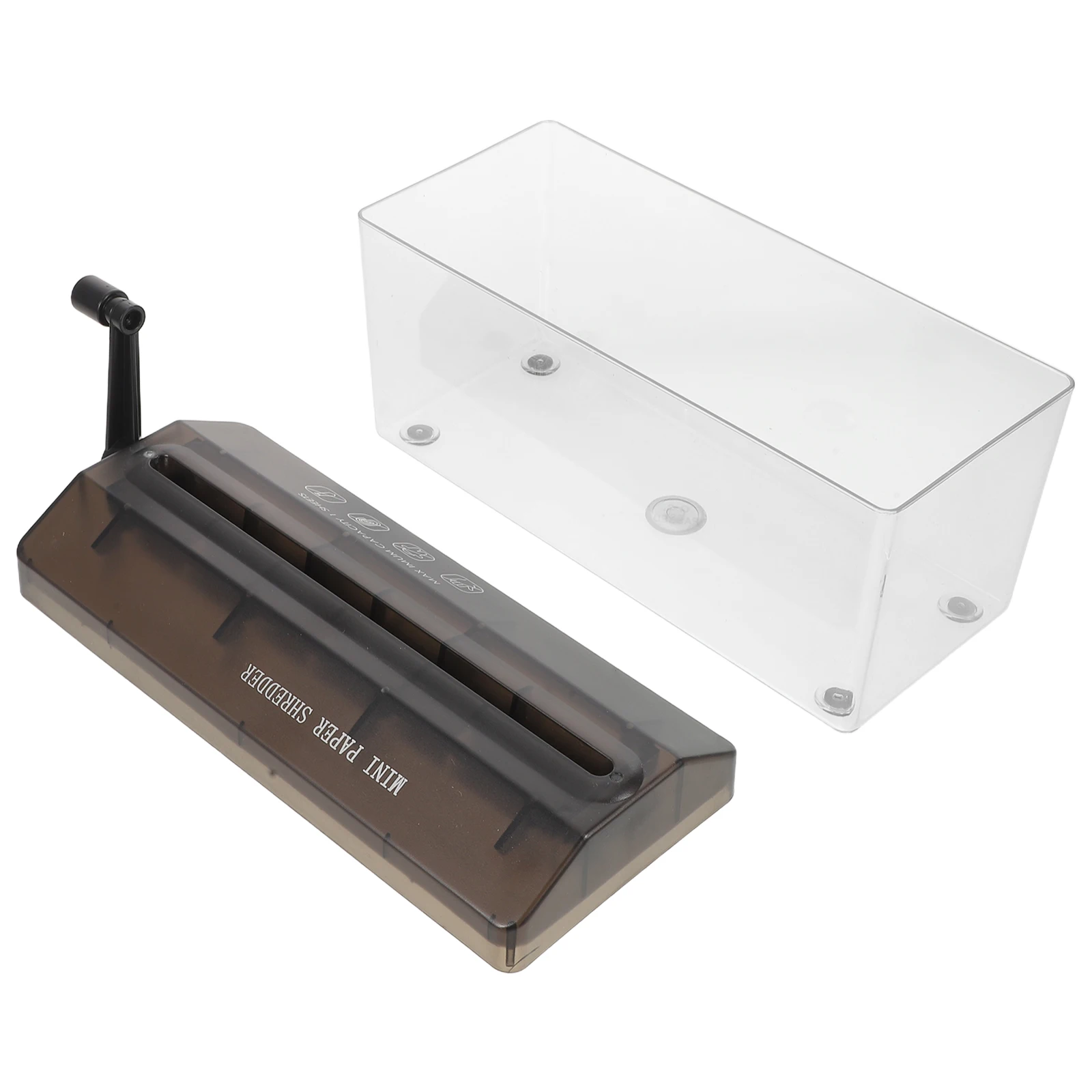 

Compact Manual Paper Shredder for Home Office A4 Notes Bills Stripe Cut Hand Operated Shredder Portable Desktop Size No Power