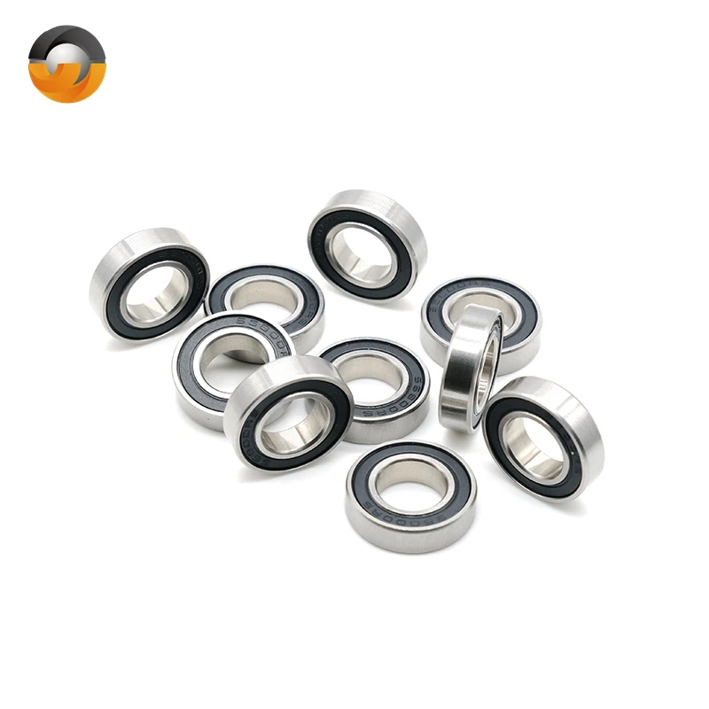 10 szt. Łożysko ze stali nierdzewnej S6702RS 15x21x4mm 2RS z gumowym uszczelnieniem ABEC-7, cienkościenne, kulkowe, głębokorowkowe, antykorozyjne