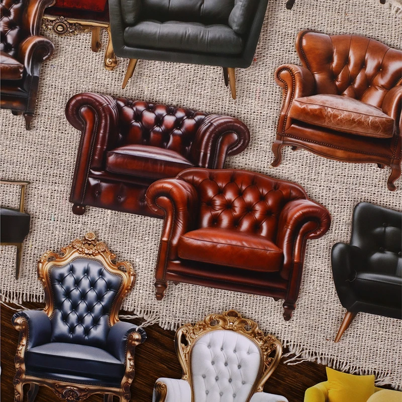 1~6Pack Vintage Home Decor Theme Stickers Scrapbooking Decor
