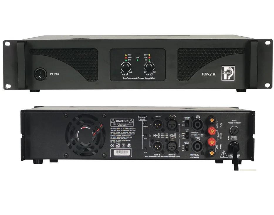 I.E.voice OEM ODM PM-2.8 2x800W 8 Ohms Square 600x165x515mm Studio-Grade Linear Integrity Reliable Performance Class-H Power
