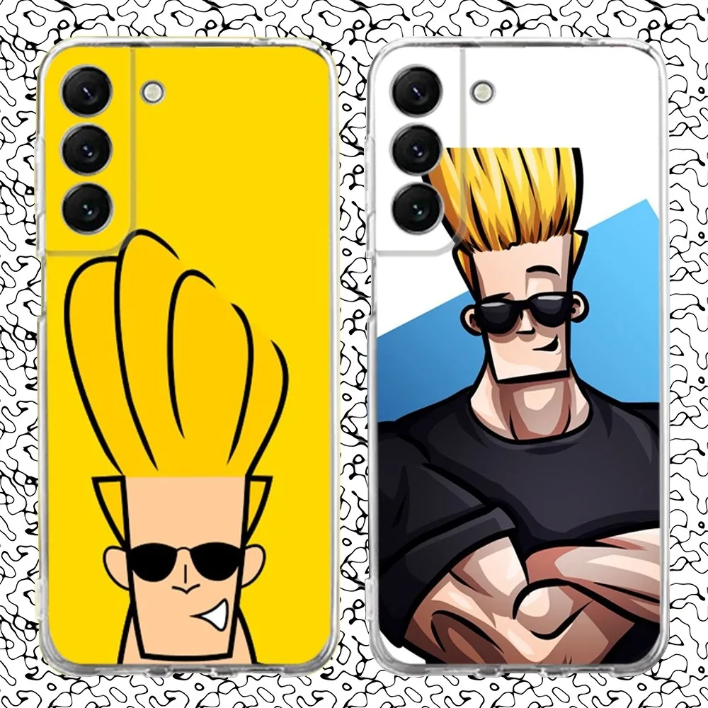 Cartoon J-Johnny B-Bravo Phone Case Silicone For Samsung S30,S23,21,22,20 Ultra,S20 FE lite,S10,9,PIus Note20ultra Cover Clear