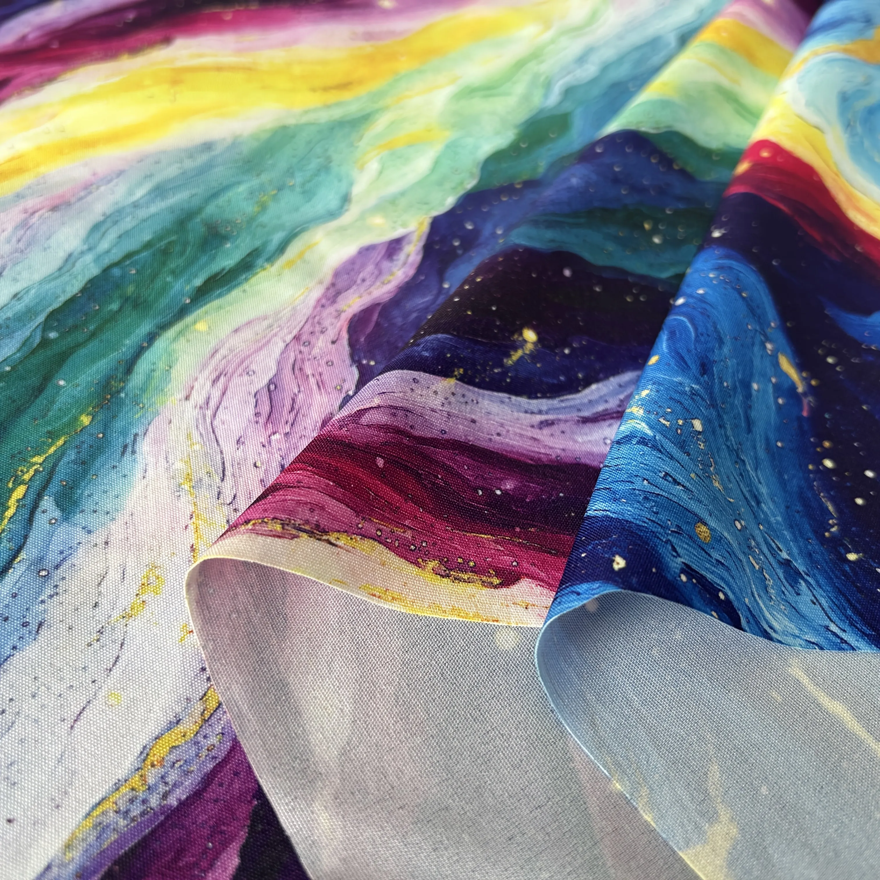 Afbeelding 3: 1pc, prachtige en oogverblindende bedrukte stof in sterrenhemelstijl, vol dromen! Handgemaakte stoffen materialen. 100% polyestervezel.