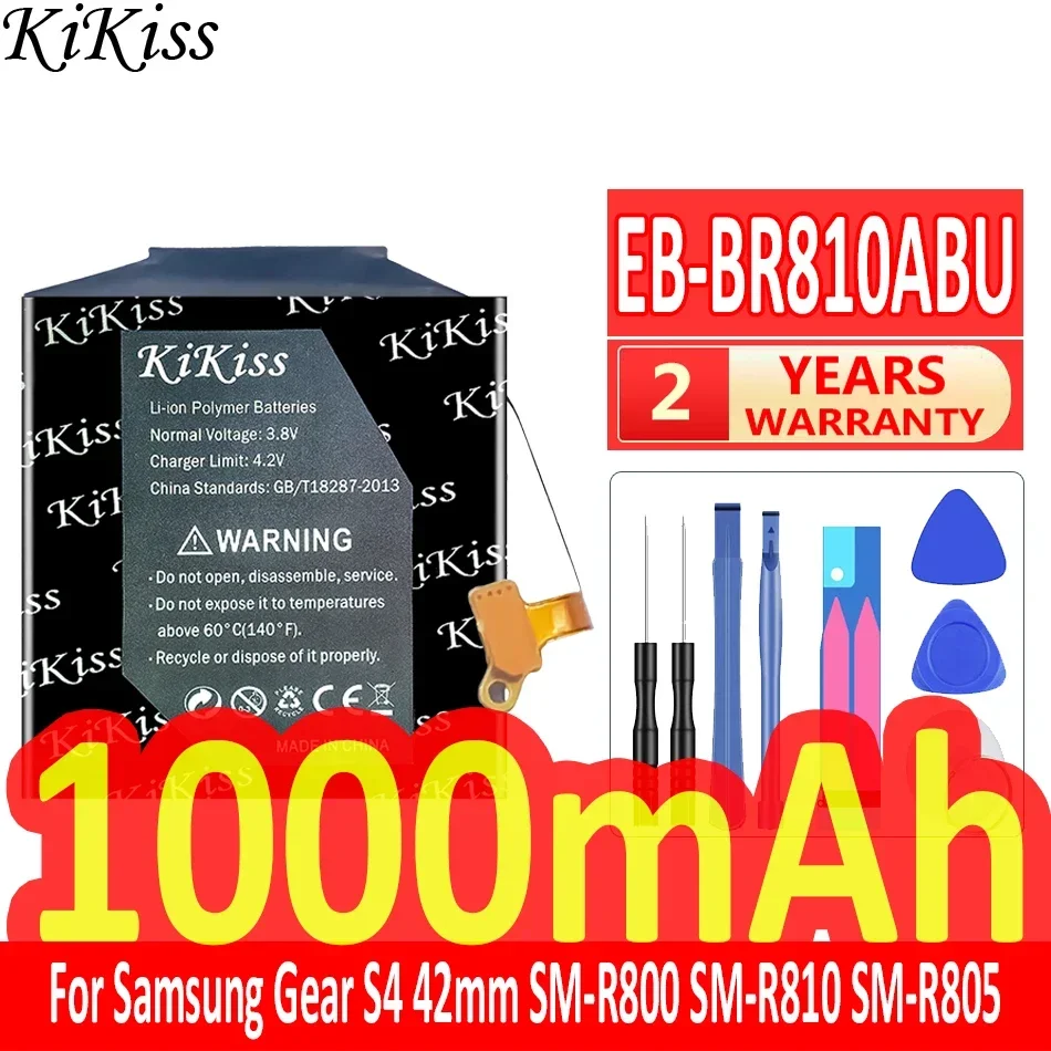 KiKiss Battery EB-BR810ABU for Samsung Gear Buds Plus EP-QR170 EB-BR170 SM-R810 SM-R815 SM-R800 S4 42mm 46mm