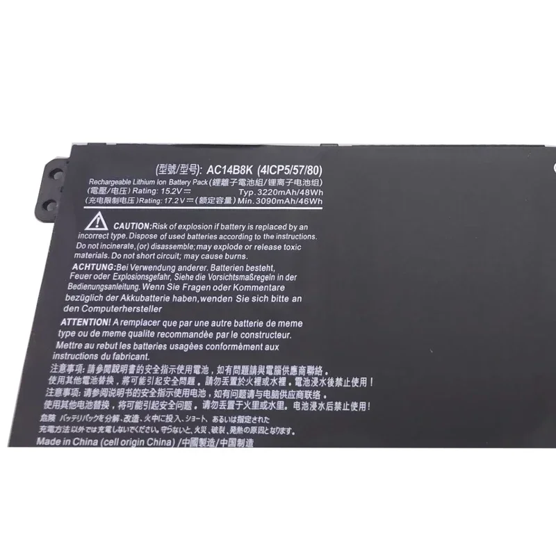 Imagem -05 - Lmdtk Nova Bateria do Portátil Ac14b8k para Acer Aspire Cb3111 Cb5311 Es1511 Es1-512 Es1-520 S1-521 Es1-531 731 E5771g V3-371 48wh