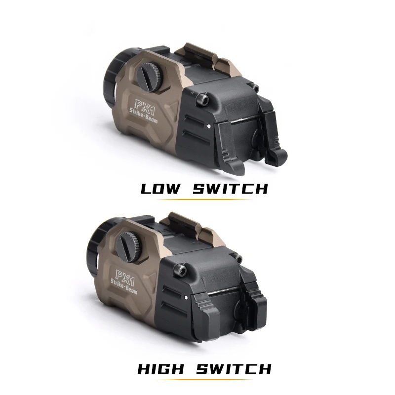 تكتيك TR-7 PX1 شنت ضوء 800 لومينز الصيد الادسنس مصباح يدوي يتضمن مفاتيح مجداف عالية ومنخفضة تناسب 20 مللي متر فانوس السكك الحديدية #5