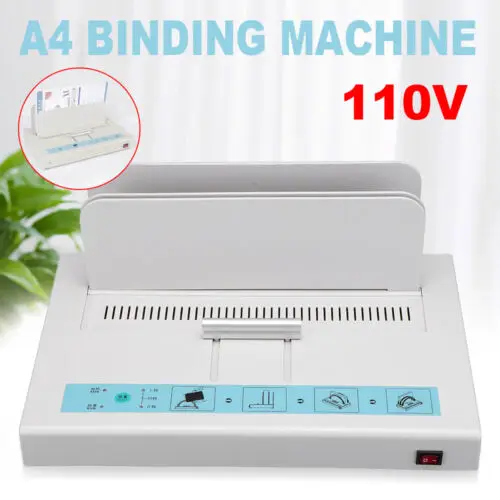 New Hot Melt Thermal Binding Machine Electric Book Binder Fits for A4 CPU Control