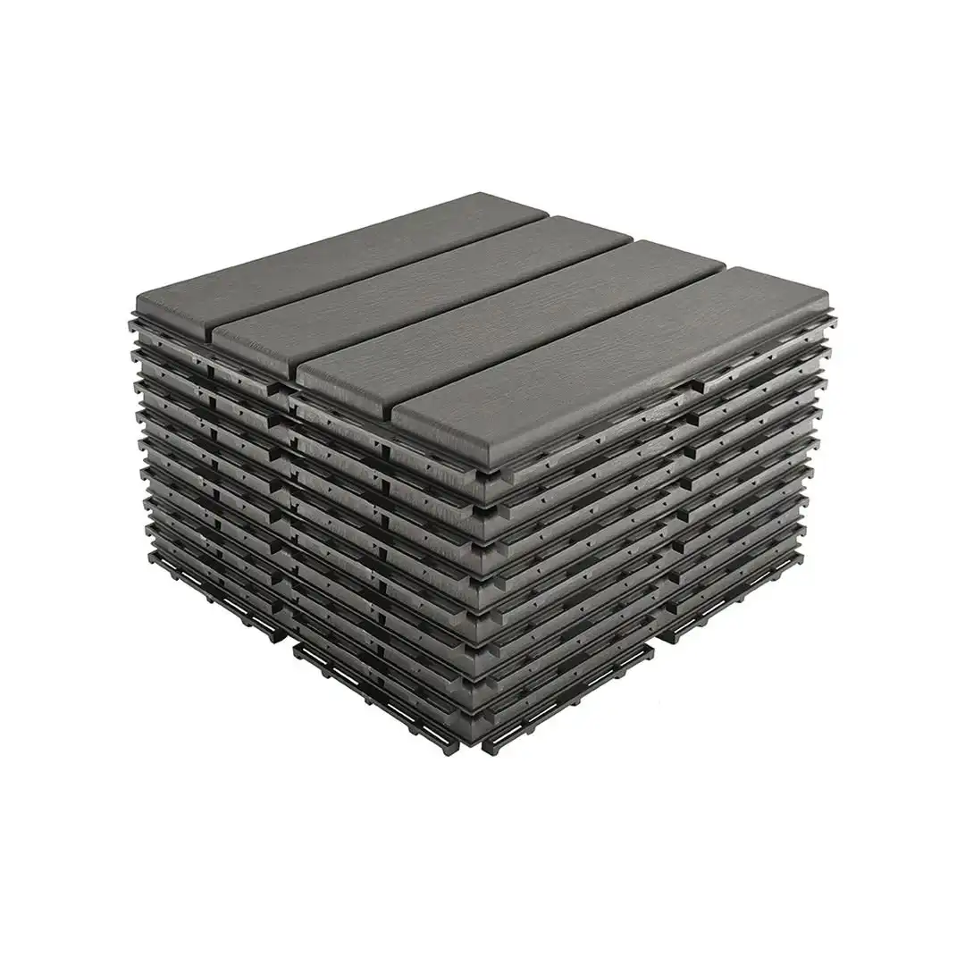 

Interlock Outdoor Shopping Floor Tile PP Deck Plastic Tile for Outdoor Use 12‘’x12''