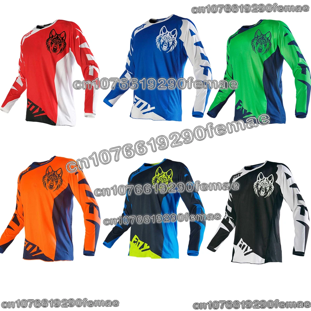 

2026 New Hot Selling Off Road Motorcycle Mountain Bike Wolf Head Downhill Jersey Daily Sports Quick Dry Comfortable Top