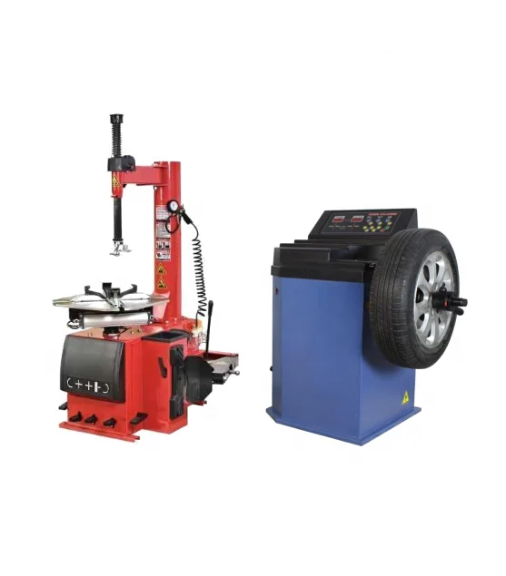 

Tire Service Workshop Equipment Tire Changer Wheel Balancer Full Set Combo Tyre Fitting Machine 220V 1.1kW Motor 12