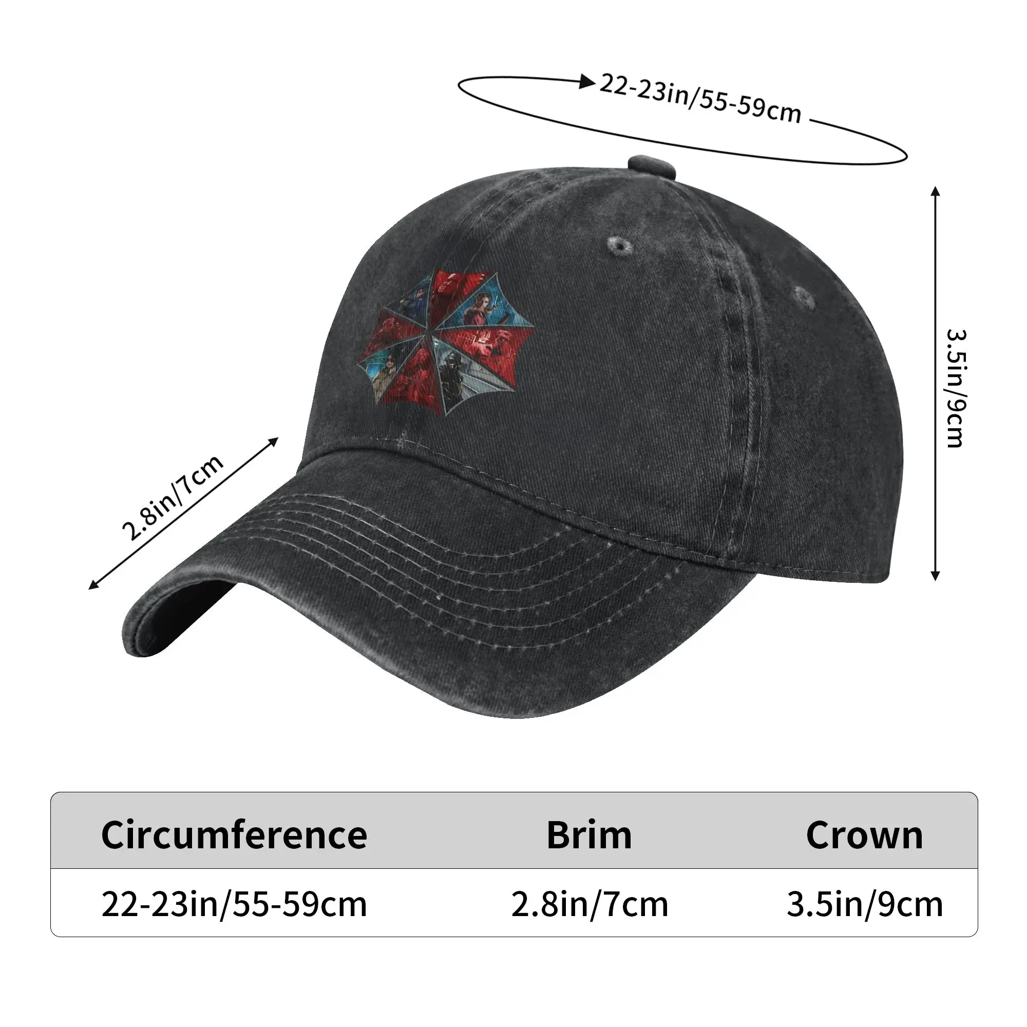 Umbrella Logo Baseball Cap For Couple Women Summer Residents Evils Hunting Camping Hip Hop Hats y2k Cool Sun-Proof Baseball Caps