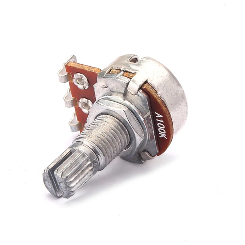 

A100k-Ohm Guitar Amp Potentiometer Audio Tone Control 18mm Split Shaft Coarse Knurling High Quality Audio Taper