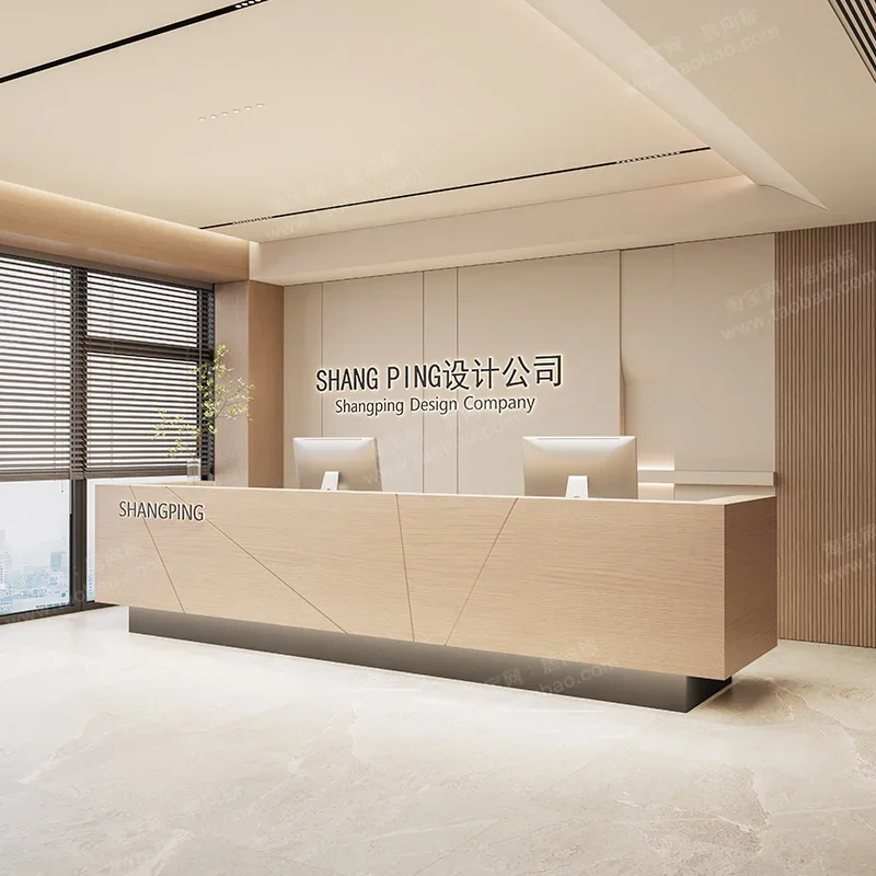 Reception Desk Luxury Hairdressing Furniture Professional Office Checkout Counter for Supermarket Shop Service Reseption Table