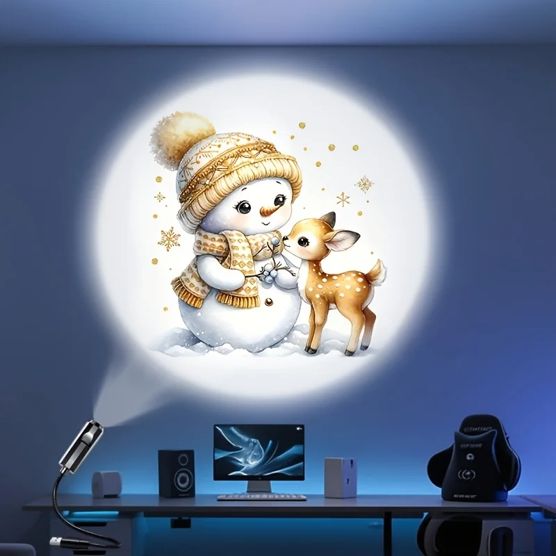 Christmas LED Projector Light 3/6/10pcs Projection Patterns- Adjustable Santa Claus Christmas Tree Night Light Christmas Decor