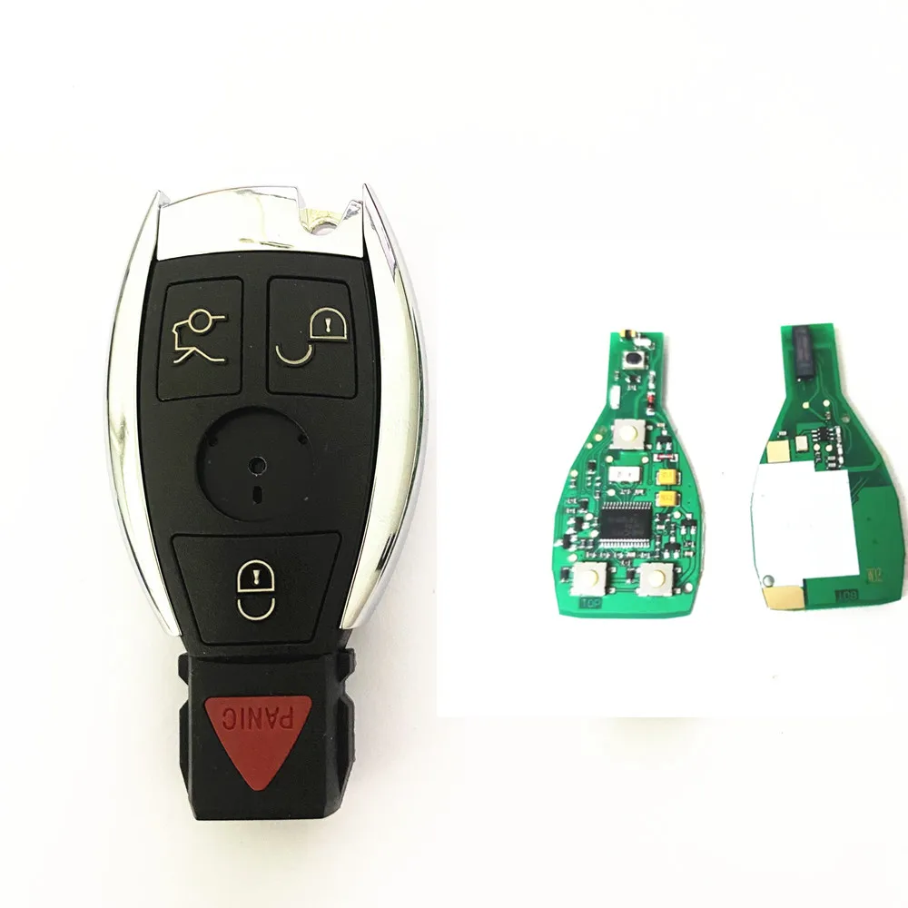 ครึ่งสมาร์ทคีย์ 3/4 ปุ่ม FSK 433MHz สําหรับ Mercedes Benz Auto Remote Key สนับสนุน NEC และ BGA 2000 + ปี