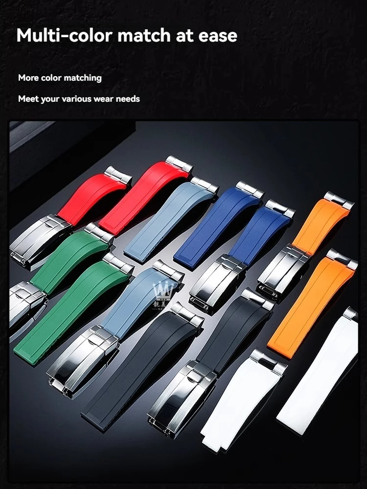 سلس المعادن نهاية رابط منحني نهاية المطاط حزام الساعات اكسسوارات ل TUDOR M79030N حزام 39 مللي متر 41 مللي متر الأسود خليج GMT المنزلق مشبك