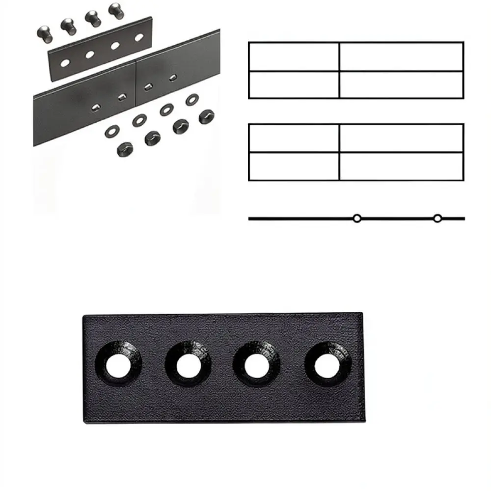 American Style Sliding Rail Connector Steel Splicing Plate For For JianSen Barn Door Hardware Track Extension Kit
