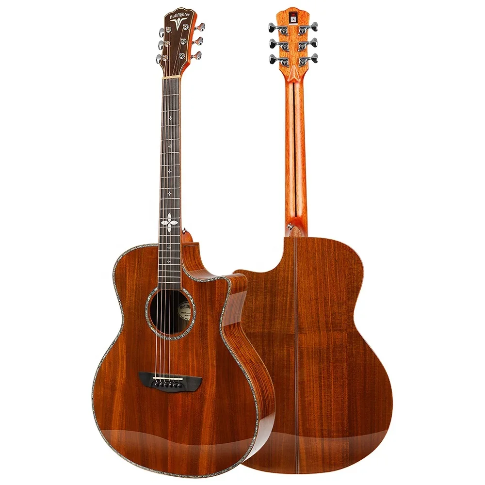 D1M 6 Strings All Koa High-Gloss Natural 41 Inch Cheap Guitar New Model High Quality Acoustic Guitar