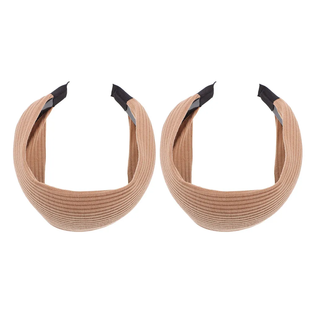 

2Pcs Wide Headband Women Non-Slip Knitted Hairband Lightweight Stylish Secure Fit Hair Accessory Fashion Headbands for Daily