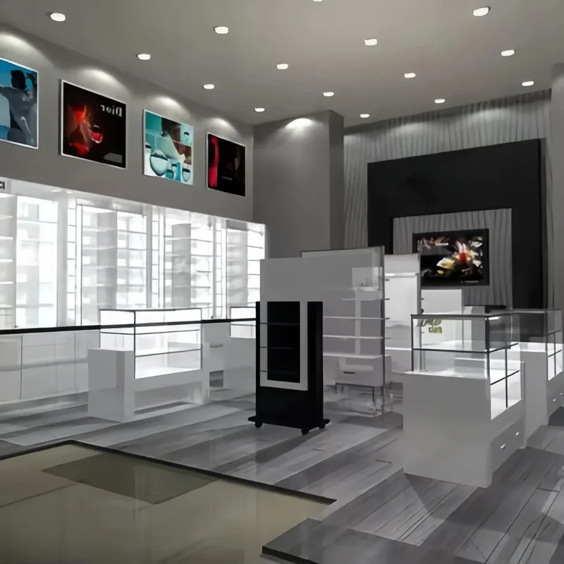 custom.China Perfume Retail showcase Modern Jewelry Display Table Set Design Jewelry Shop Counter