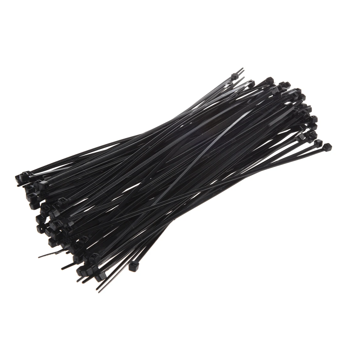 SODIAL(R) 8" Plastic Cable Zip Ties 100-Pack (Black)