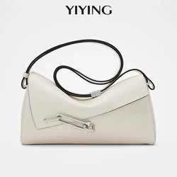 Luxury Brand Designer Underarm Handbag 2026 Fashion Genuine Leather Crossbody Bags Casual Metal Locking Clamshell Women Bags