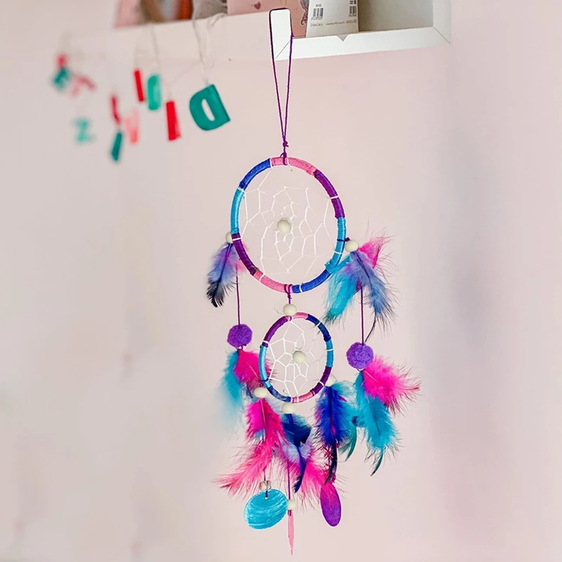 Dream Catcher Rings Set, Metal Hoops For Crafts, 6 Inches Macrame Rings Gold, 5 Shapes Metal Hoops 4 Size Pompom Makers