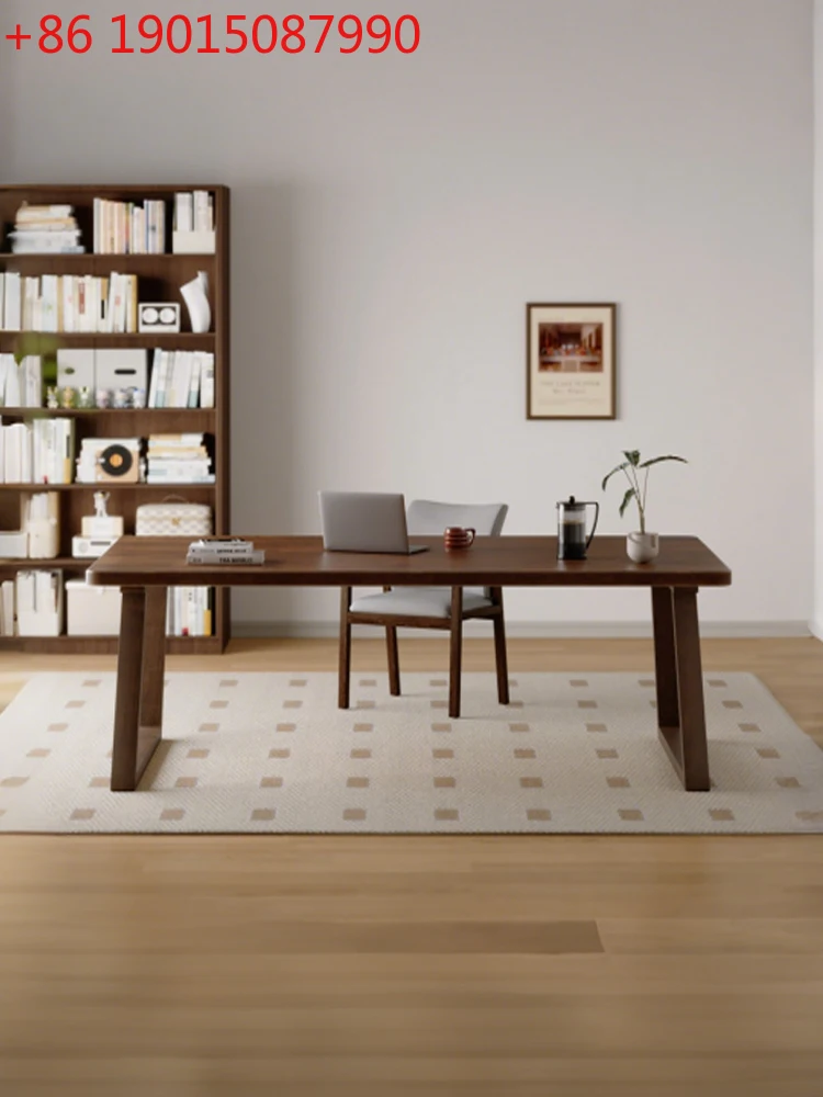 

Стол из цельного дерева для гостиной, домашнего офиса, компьютерный стол для взрослых, простой длинный стол для каллиграфии, письменный стол, верстак