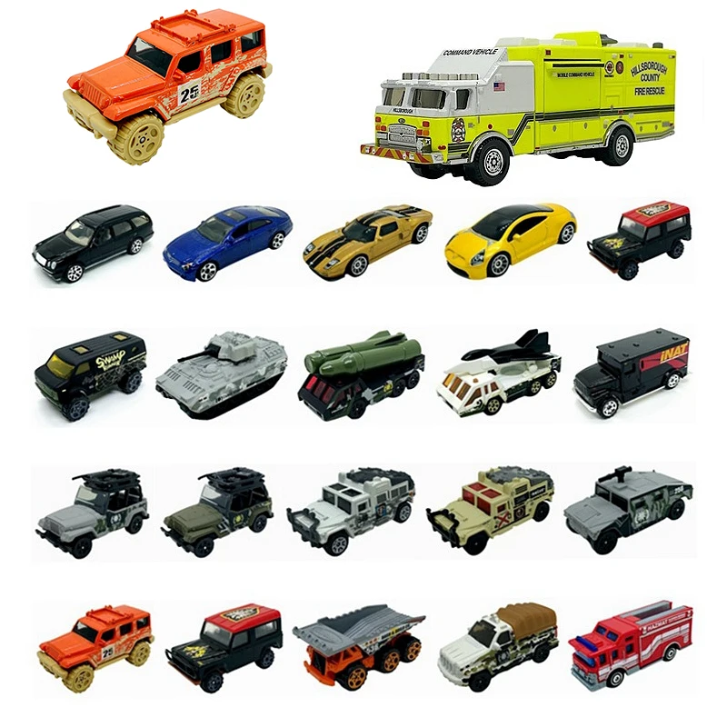 

Car Culture Matchbox 1/64 Diecast Model Alloy Car HW Race Team Off-road Vehicle Transport Truck Armored Vehicle Toy NO BOX